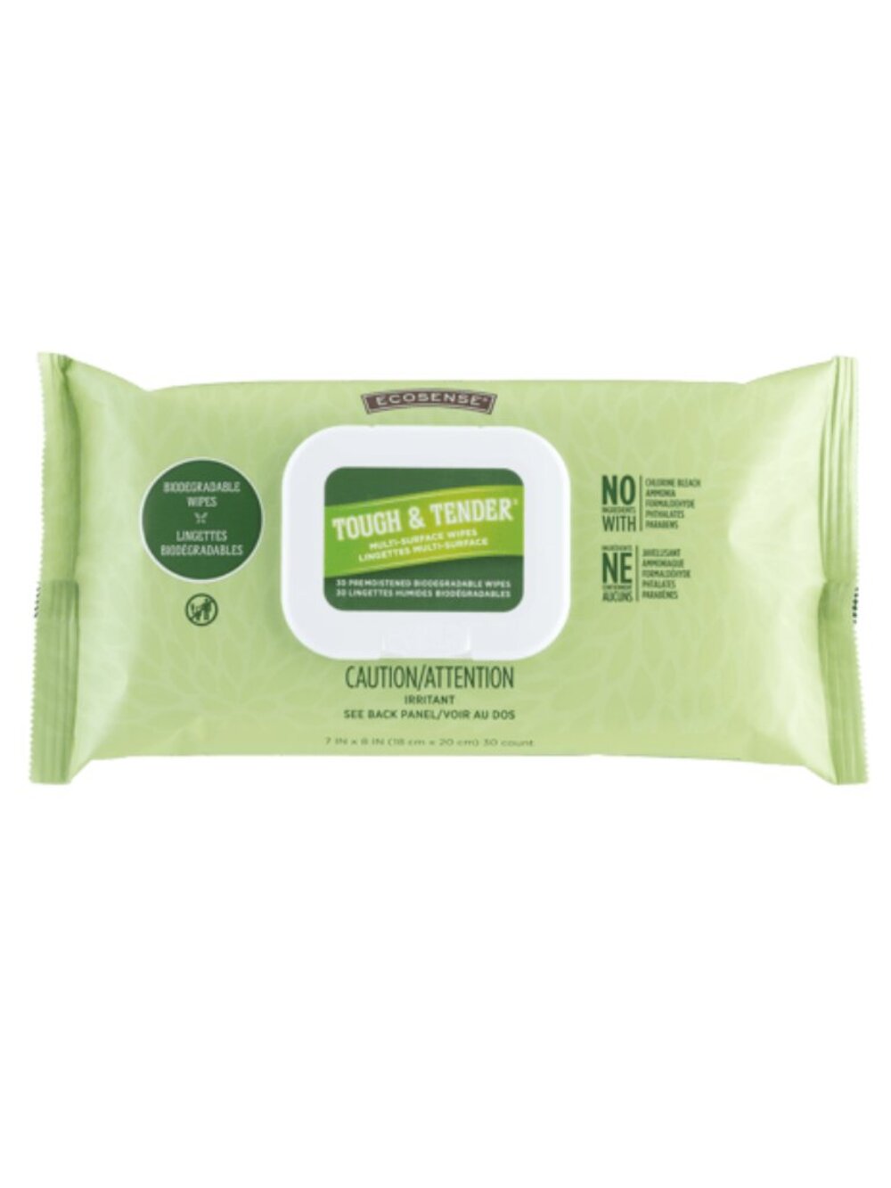 Ecosense Tough & Tender Multi-Surface Wipes -30 Premoistened Biodegradable wipes